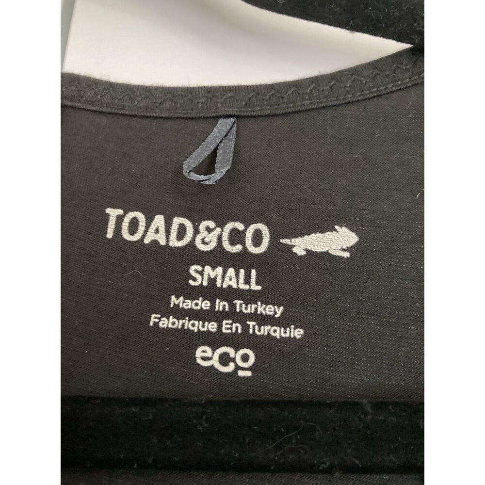 Toad & Co L83606 Womens Black Rosemarie V Neck Side Tie Knit Dress Size Small - Picture 3 of 7